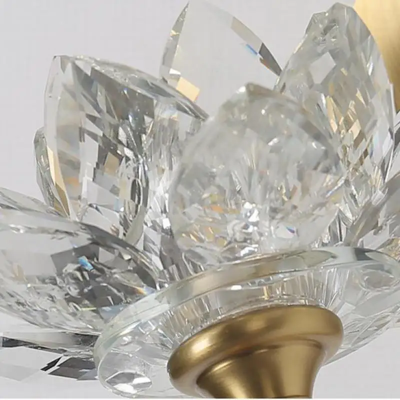 Роскошная хрустальная настенная лампа для гостиной прикроватная лотос