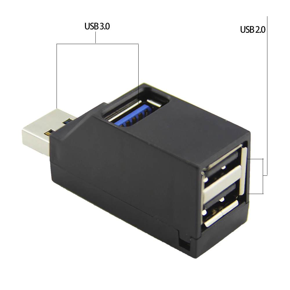 USB 3 0 концентратор 2 Мини 4 порта многопортовый usb-адаптер кардридер