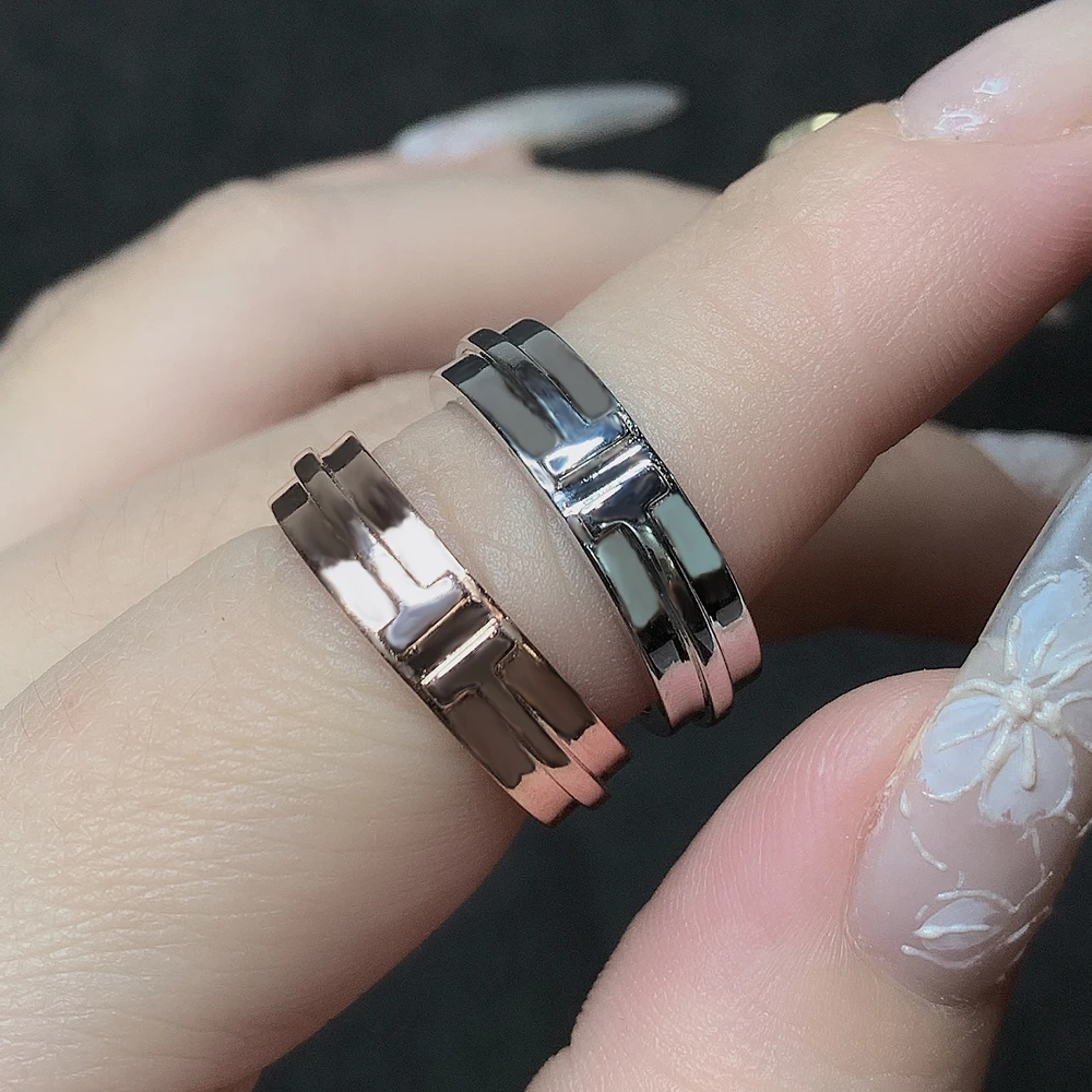 

s925 sterling silver jewelry couple wedding ring men and women light luxury fashion classic original accessories for girlfriend