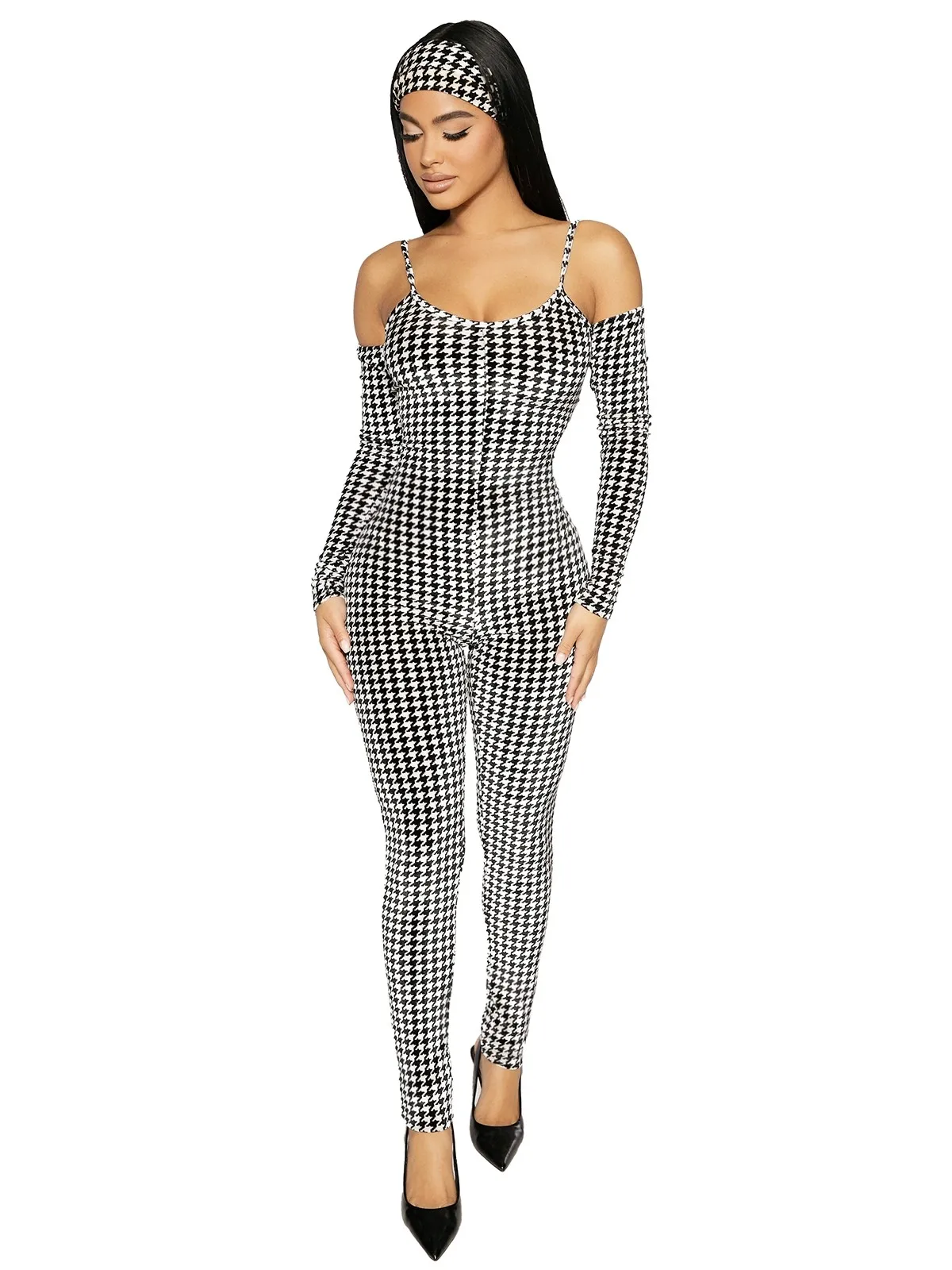 

Женский комбинезон KGFIGU, Новое поступление лета 2021, облегающие брюки на бретельках, элегантный полосатый сексуальный комбинезон с открытой ...