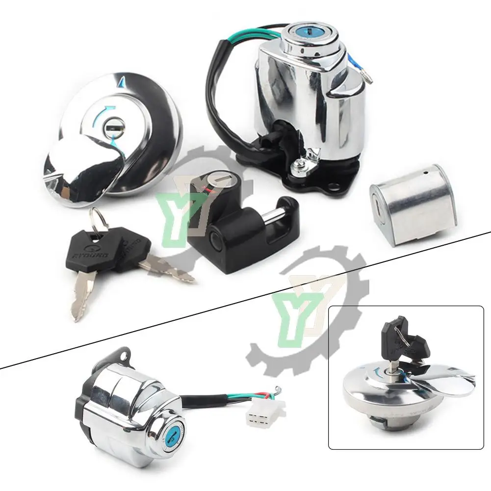 

Motorcycle Gas Fuel Tank Cap Seat Ignition Switch Start Helmet Lock Contact Key Set For Honda VT250 Shadow VT400 VT600 VT750 vt