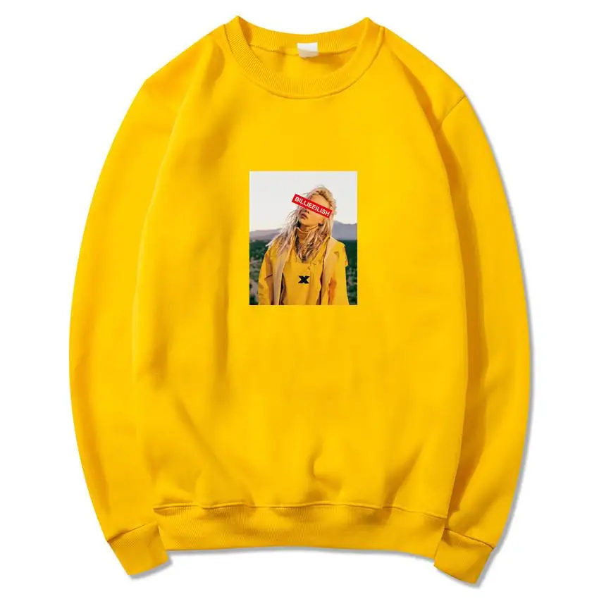 Новинка 2019 худи с круглым вырезом уличная одежда Billie Eilish толстовка капюшоном