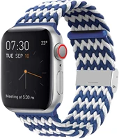 apple watch bands 384041424445mm nylon braided solo loop stretchable elastics wristband for iwatch series 7654321 se