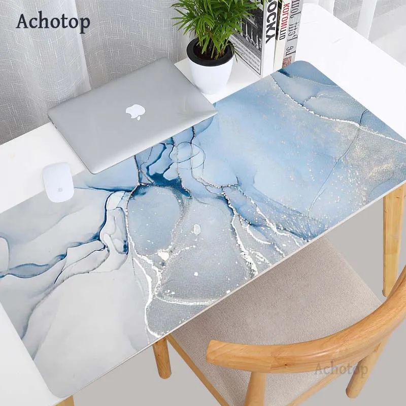 80x30cm Large Marble Mouse Pad Mouse Pad PC Gamer Completo  Kawaii Desk Mat Notebook Computer Gaming Keyboard Table Pad Mousepad