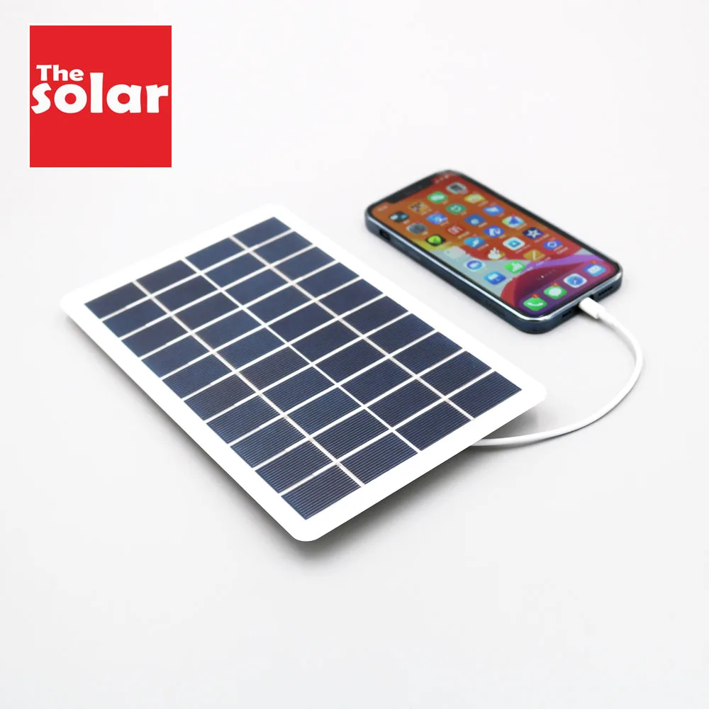 5 Вт 6 7 W 10W 5V 6V Power bank солнечных панелей зарядное устройство с портом USB заряда