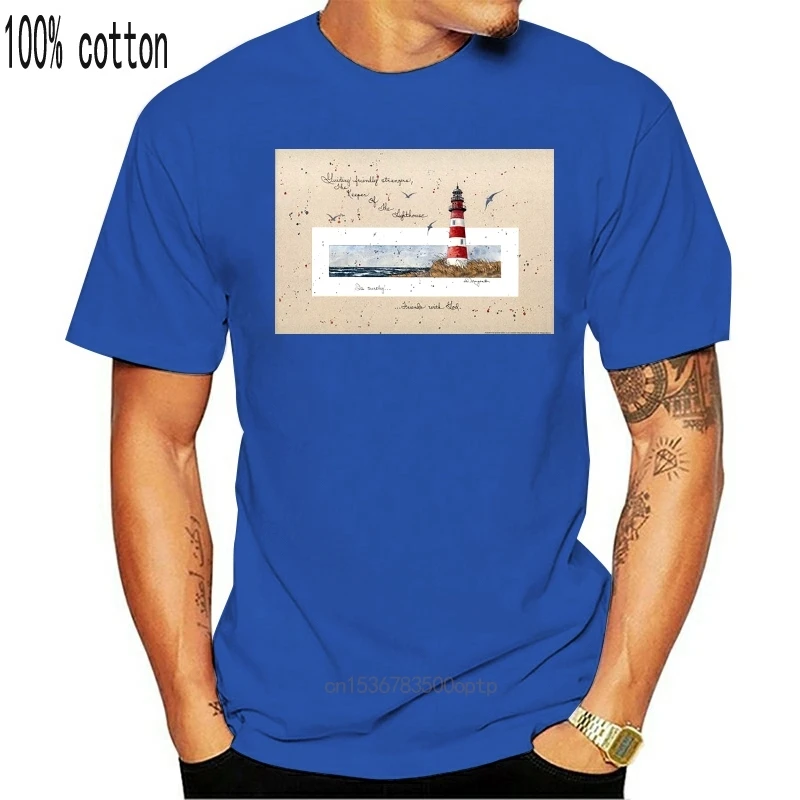 

Новая модная Горячая Распродажа, красно-белая пляжная футболка с изображением маяков, футболка