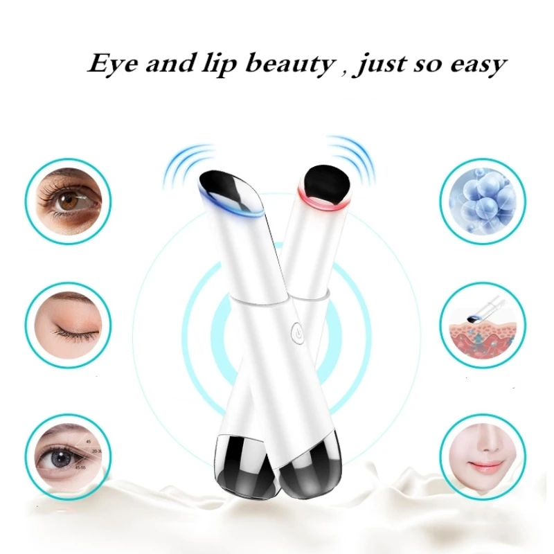 

Eye Massager 42℃ Ionic Eyes Facial Massage Roller with Heated Sonic Vibration Relieving Dark Circles Fatigue Puffiness Wrinkle