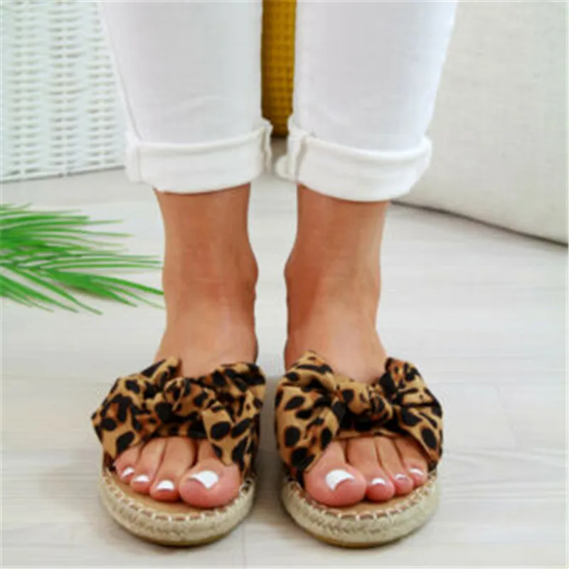 Шлепанцы женские сланцы без застежки плоская пеньковая льняная обувь эспадрильи