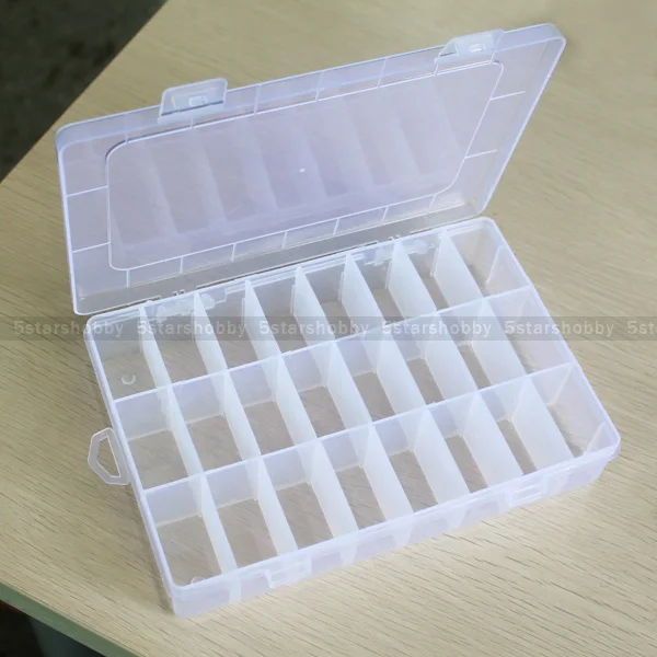 

24 Cells Plastic Storage Case Box for Spare Screws Washers Connectors Plugs