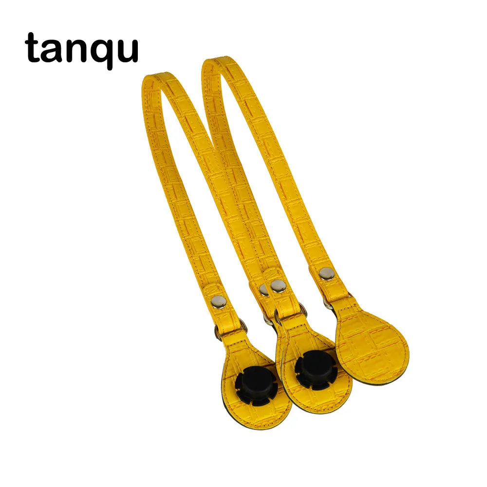 

tanqu 2023 new Long flat handle with removable Weaven Pattern drop for O bag leather belt strap for Obag