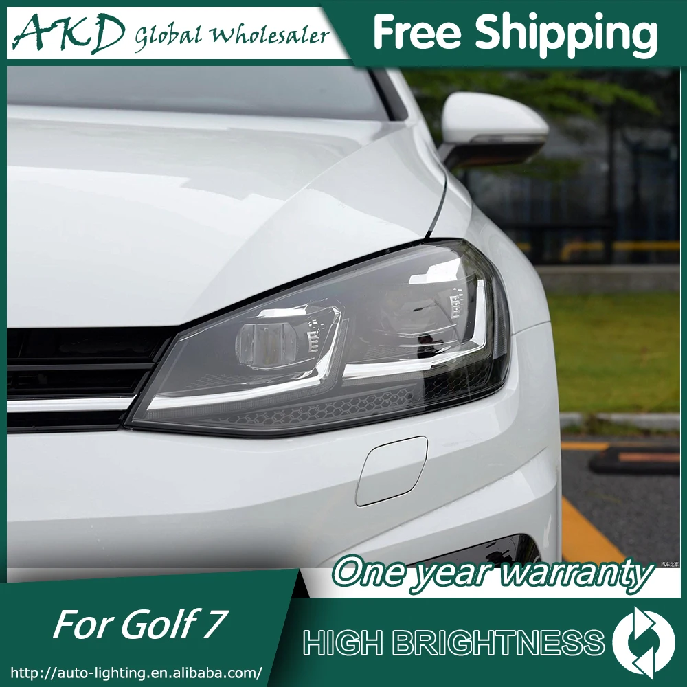 AKD автомобильный Стайлинг для VW Golf 7 MK7 светодиодный налобный фонарь Golf7.5 R LINE Design DRL Hid Dynamic Signal Head Lamp Bi Xenon Beam аксессуары