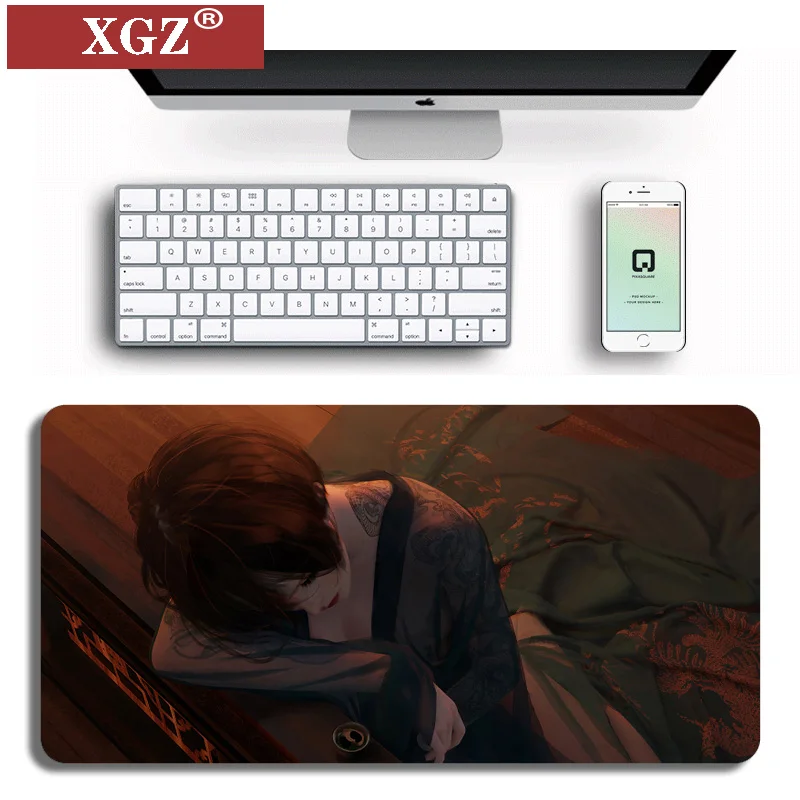 Коврик для мыши XGZ в стиле аниме сексуальных игр девочек нескользящий коврик
