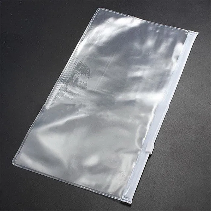 

1PC A6 Transparent PVC Zipper Bag File Folder Document Filing Bag Stationery Bag Store School Office Supplies Waterproof