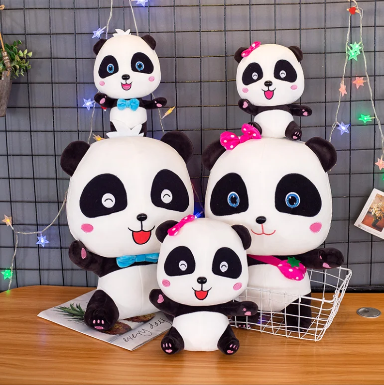 Juguete de peluche de dibujos animados para ni&ntilde;os, mu&ntilde;eco de peluche suave de 23-30cm con dise&ntilde;o de Babybus, Panda, Jojo-0