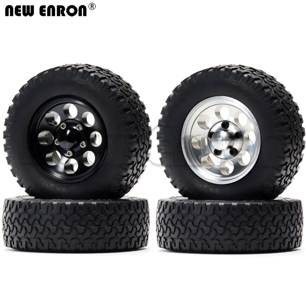 

NEW ENRON 1.55" Aluminum Alloy Beadlock Wheel Hub Rims&Tires Tyre 4Pcs FOR RC Car 1/1 Axial AX900690 D90 TF2 CC01 LC70 MST JIMNY