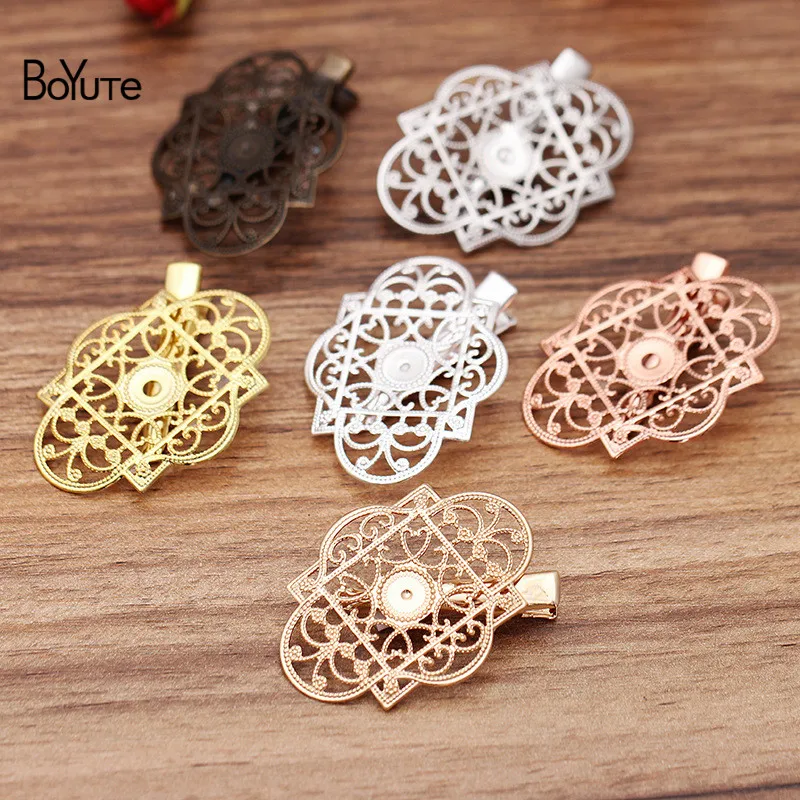

BoYuTe (20 шт./лот) 32,5*43,5 мм филигранные цветочные аксессуары для волос