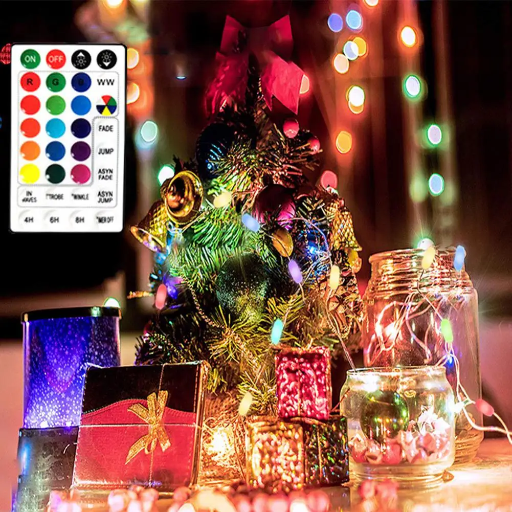 

USB-гирлянда с дистанционным управлением, Рождественское украшение, свадебная Гирлянда-занавеска для комнаты, украшение на новый год