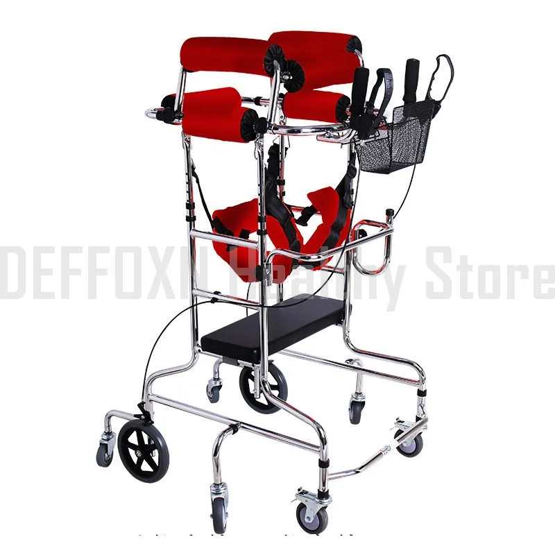 6 or 8 Wheels Rehabilitation Walker Leg Training Walking Aid Stand Frame Anti Rollover Disable Adult Elderly Stroke Hemiplegia | Красота и