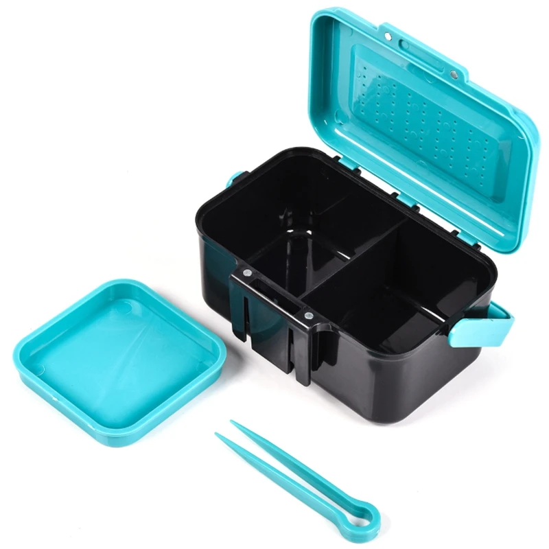 Handle or Hanging Waist Fishing Lure Bait Box Storage Case with Clip Lures Worm Tackle Accessory | Спорт и развлечения
