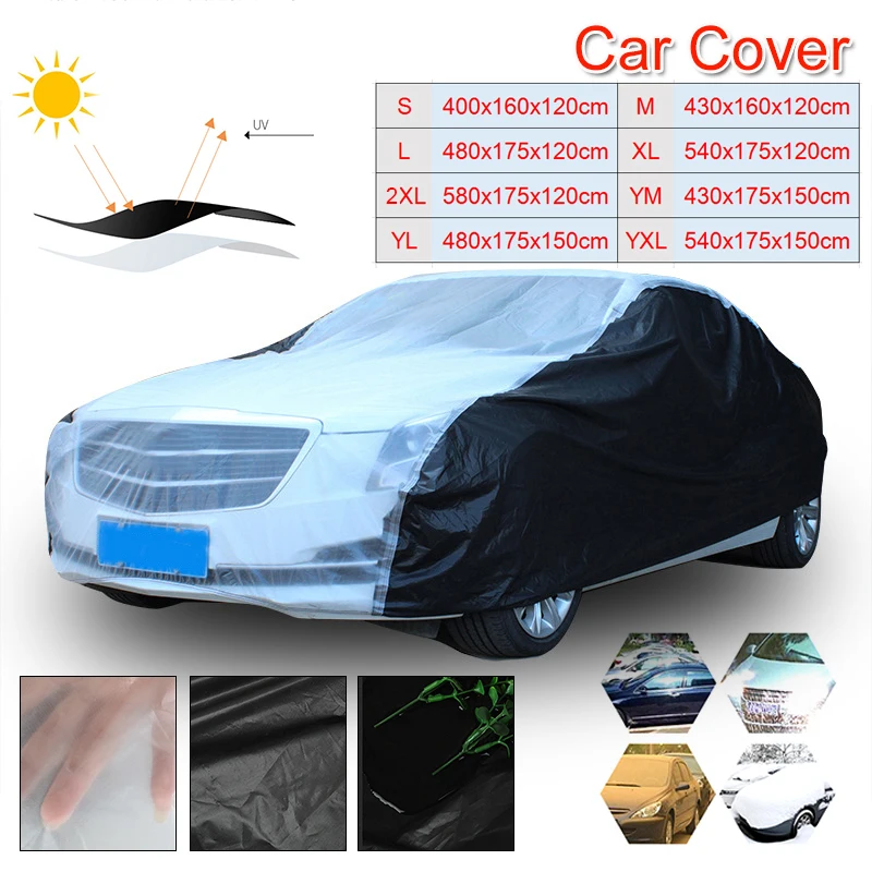 Чехол для автомобиля SUV Full Snow Ice Sun защита от дождя водонепроницаемый прозрачный