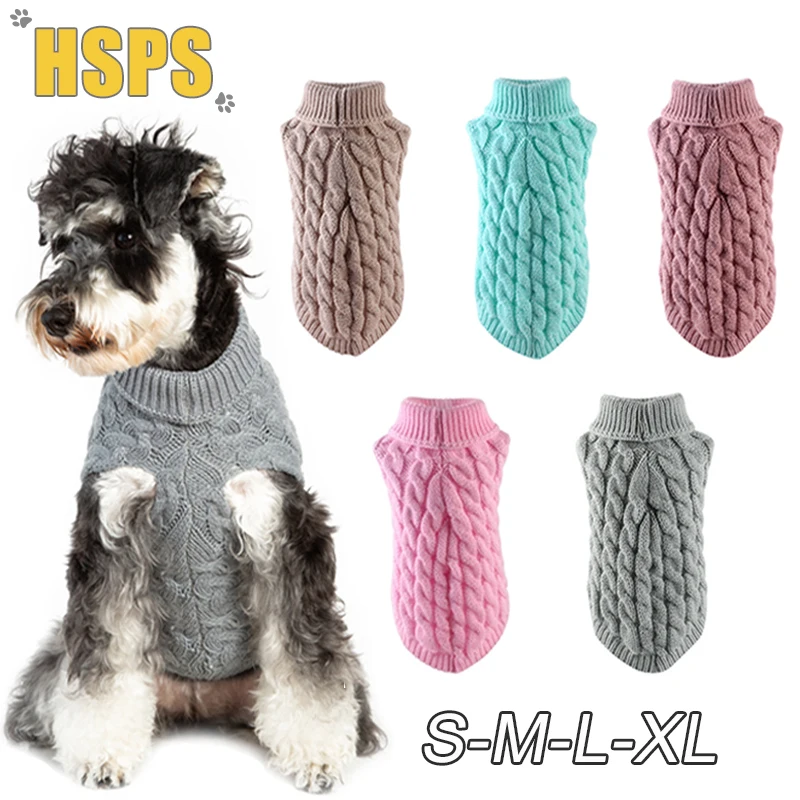 

Warm Knitted Pet Dog Sweater Turtleneck Autumn Winter Designer Vest Costume for Small Chihuahua Dogs Costume Cat Puppy Clothes