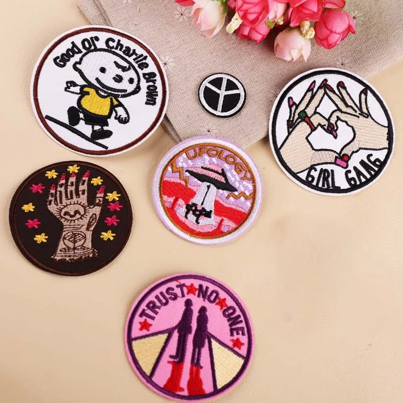 Нашивки PGY с персонажами мультфильмов вышитые железные нашивки вышивкой для