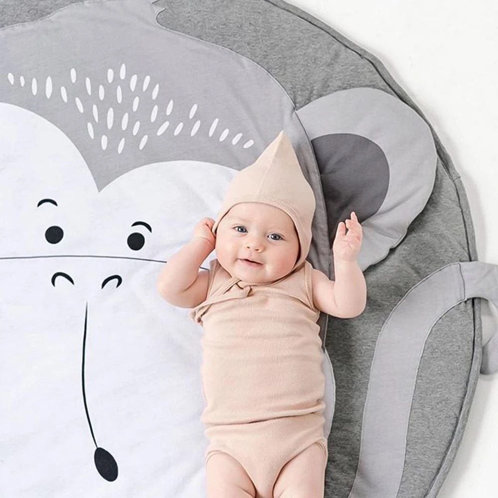 Игровой коврик мультяшное животное искусственное одеяло для ползания