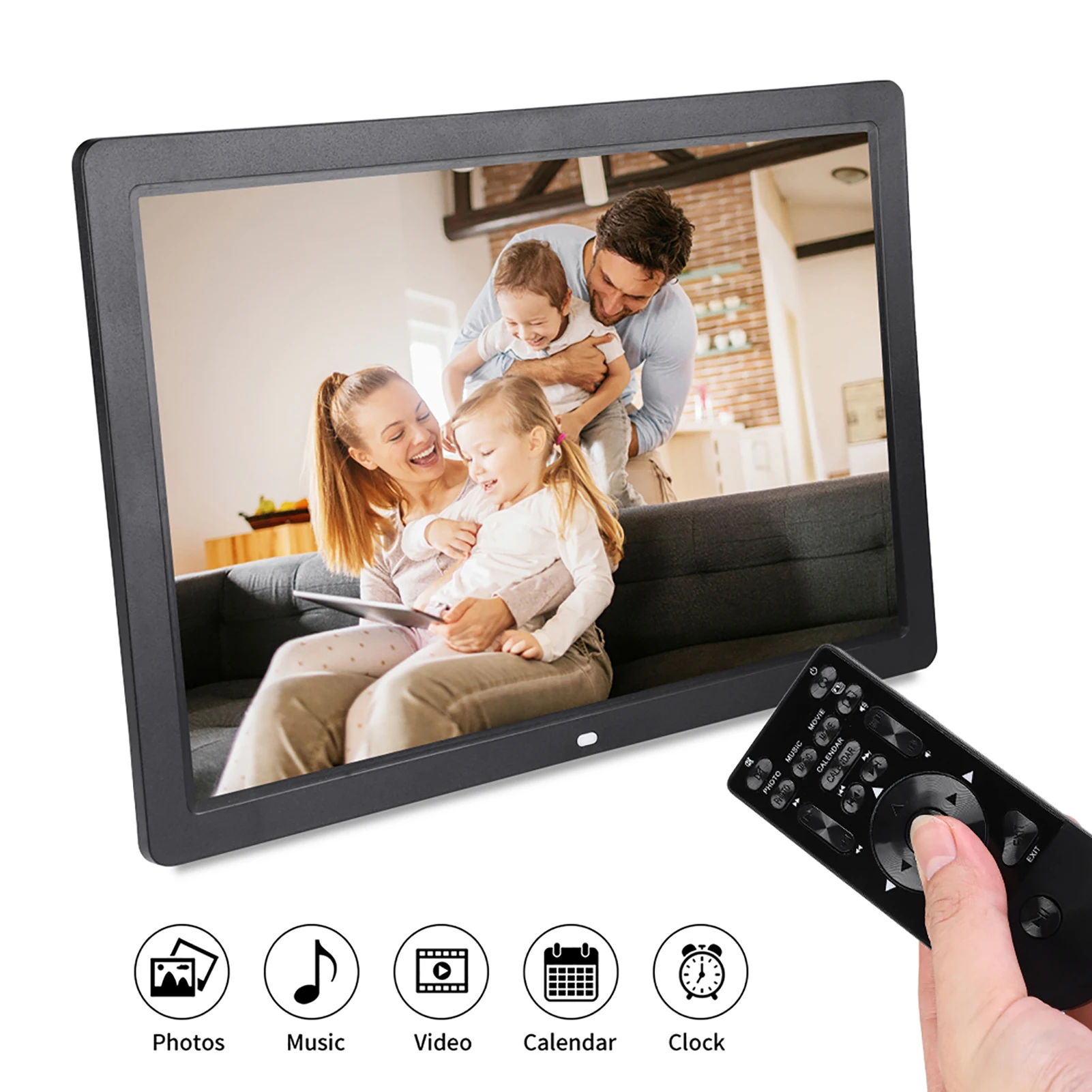 17 дюймов 1440 * 900HD Цифровая фоторамка Будильник проигрыватель альбом пульт