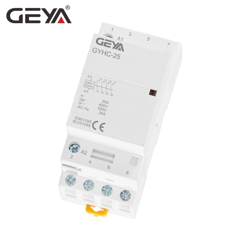 Бесплатная доставка модульный контактор GEYA 4P 25A 4NO или 2NO2NC переменного тока DIN
