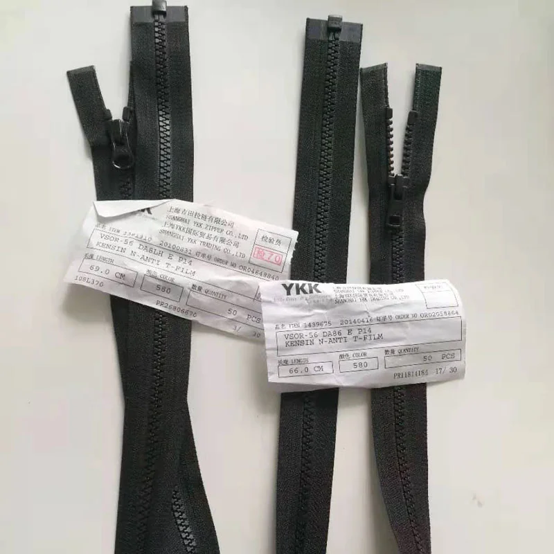 10 шт./лот 5 #15 см 63 до 74 см черный Ykk молния из смолы открытый конец Детская куртка комбинезон Повседневная одежда пуховой ремонт Швейные аксессуары