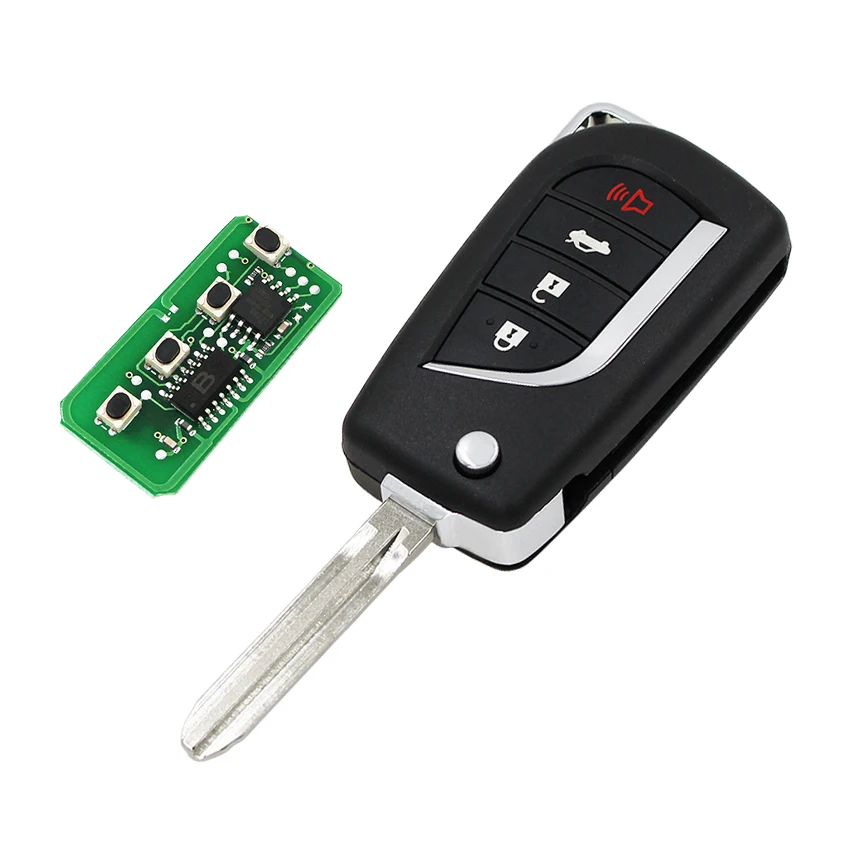 3+1/4 Button Upgraded Folding Flip Remote Car Key 314MHZ with G Chip FCC ID: HYQ12BBY for Toyota Camry 2007 - 2011 RV4 2010 | Автомобили и