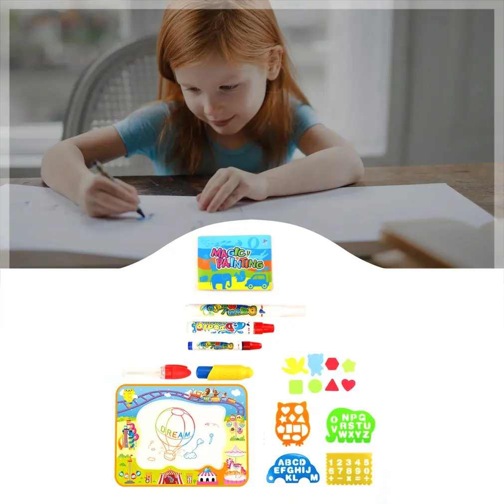 

100*70cm Drawing Toy Water Drawing Mat Coloring Carpet Magic Pen Writing Doodle Board Painting Early Education Children Toys