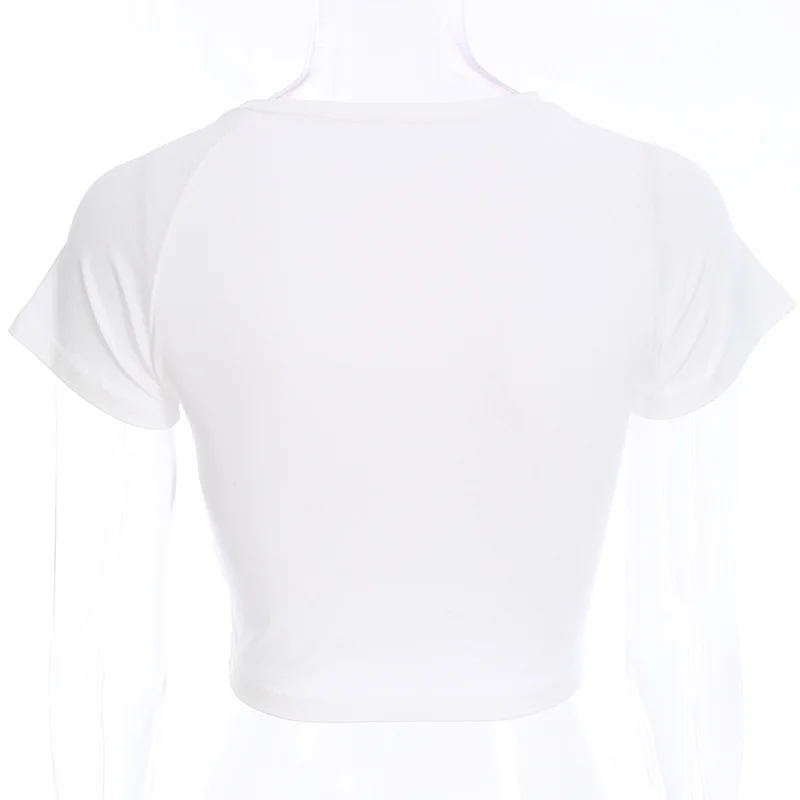 Модные женские футболки с коротким рукавом летние уличные топы белые милые