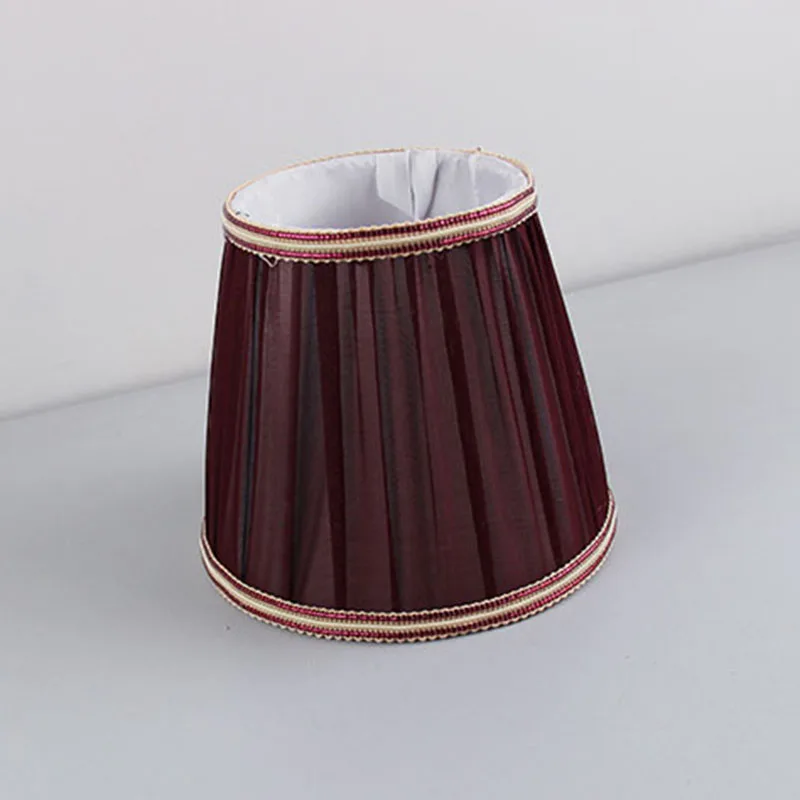 

2PCS DIA 15.5cm Deep Red Fabric Lampshades,Small Table Lamp Wall Light Lamp Shade,E14 Hole 3cm