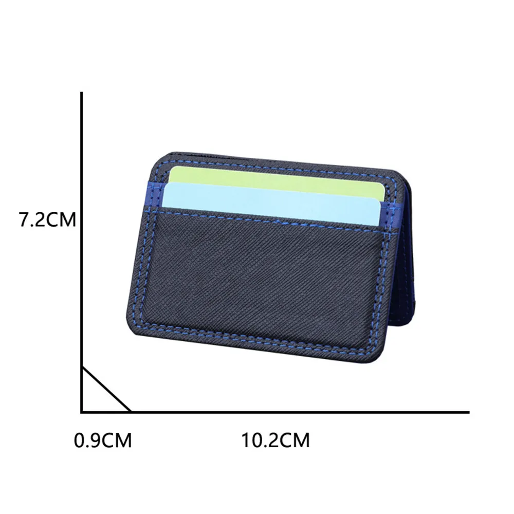 

Small Mini Travel Small Magic Wallets Leather Bank Business Id Card Holder Wallet Case For Men Women With Id Window 2021 New