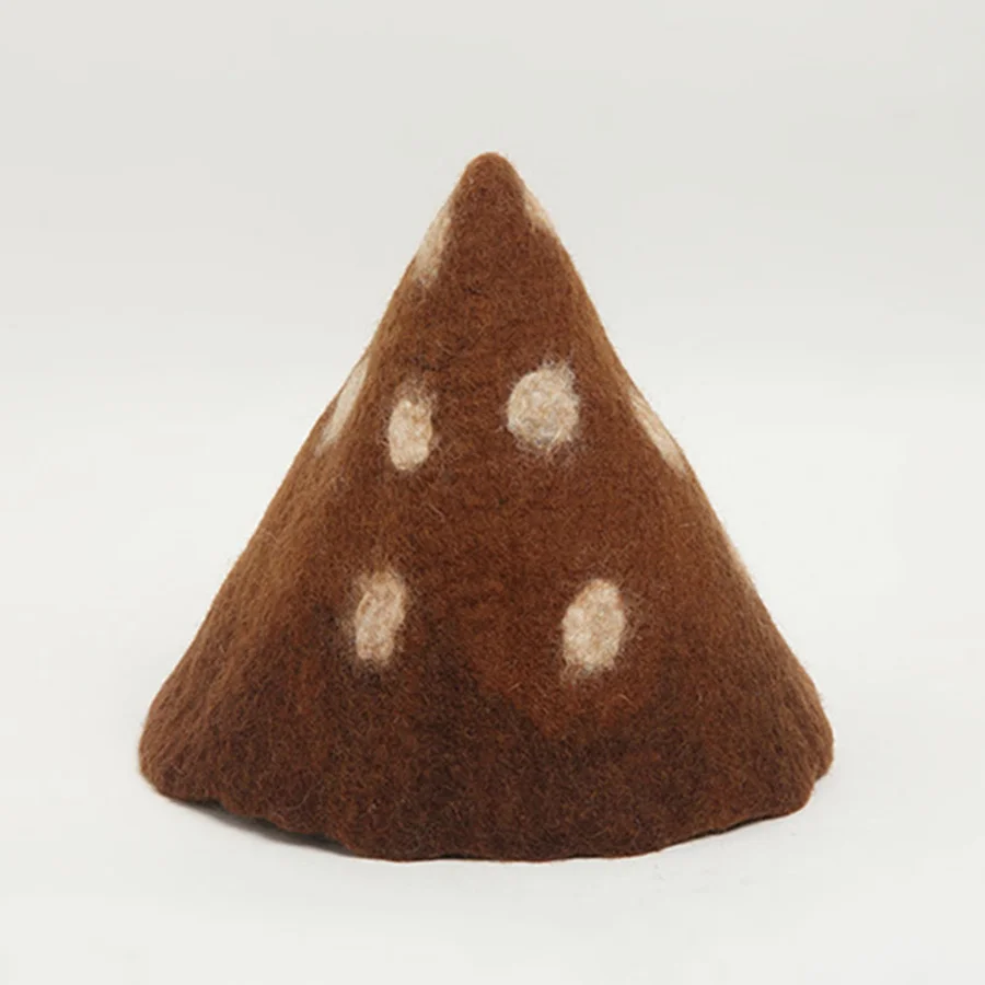 Ручной работы Теплая коническая шерсть головной убор Рождественский подарок