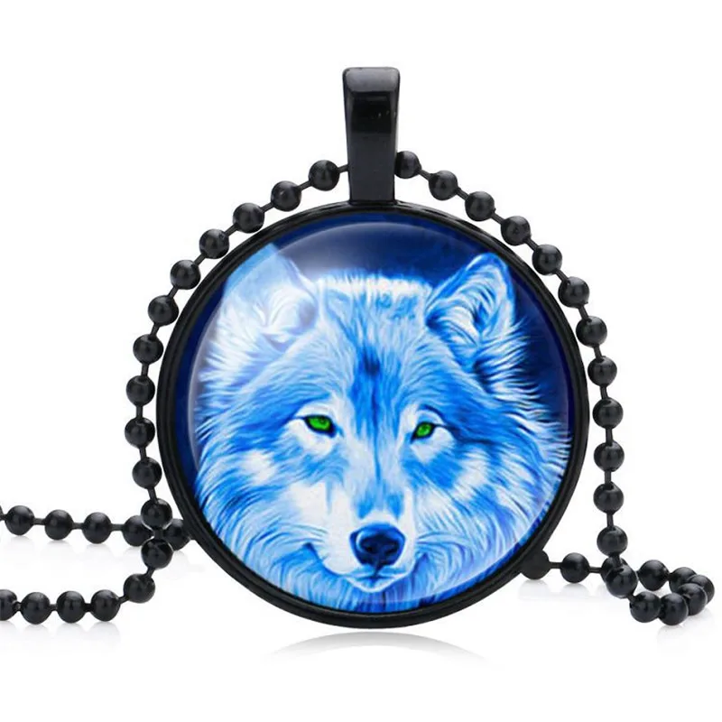 Новинка Nymph ожерелье с волком Anf вороном полная луна стеклянные ювелирные изделия