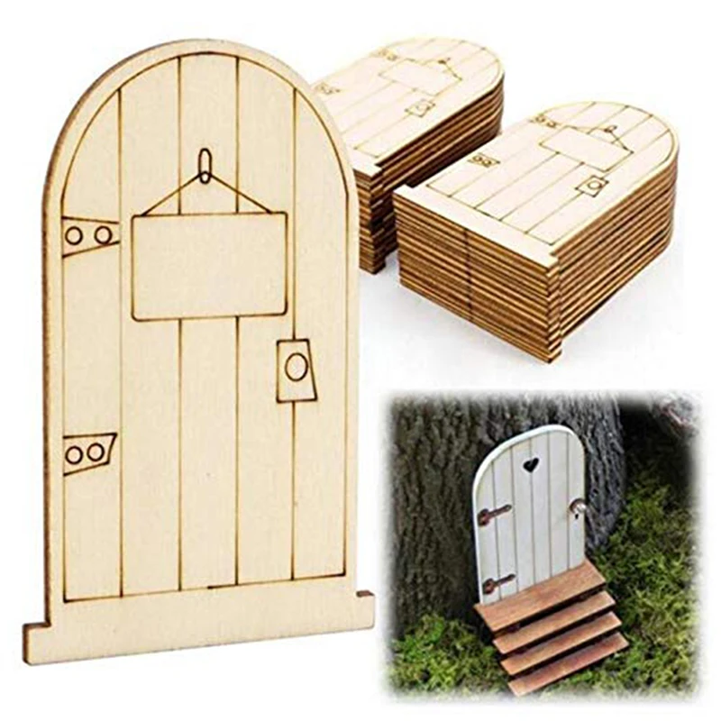 25 шт./компл. портал в форме лазерная гравировка древесной щепы искусственные