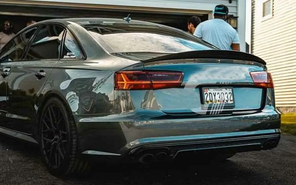 A6 HK стиль углеродное волокно задний спойлер крыло для Audi S6 4 двери 2007-2016 |