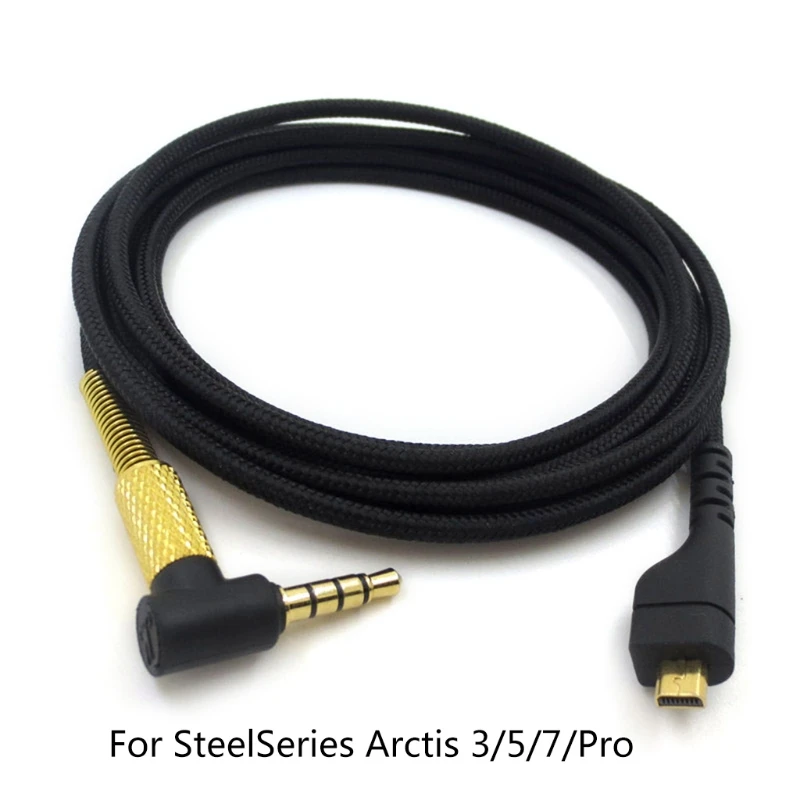 

2020 Новый Сменный 3,5 мм нейлоновый аудио-кабель для Steelseries Arctis 3/5/7/Pro 2 м длинная игровая гарнитура для ноутбука
