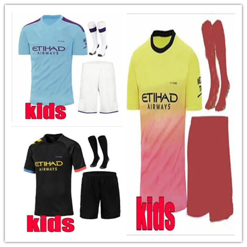Детский комплект коллекция 2019 года Футбольная Футболка Манчестерский город