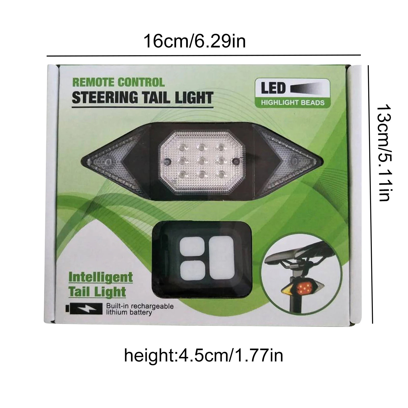 

Bicycle Turn Signal Light USB Charging RC Front Tail Light Wireless Remote Control Bicycle Tail Lamp Front Lamp Mountain Bike