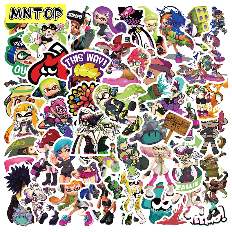 10/30/50Pcs/set Hot Game Splatoon Cartoon Anime Graffiti Mix Stickers For Diy Luggage Laptop Case Skateboard Phone Kids Toy
