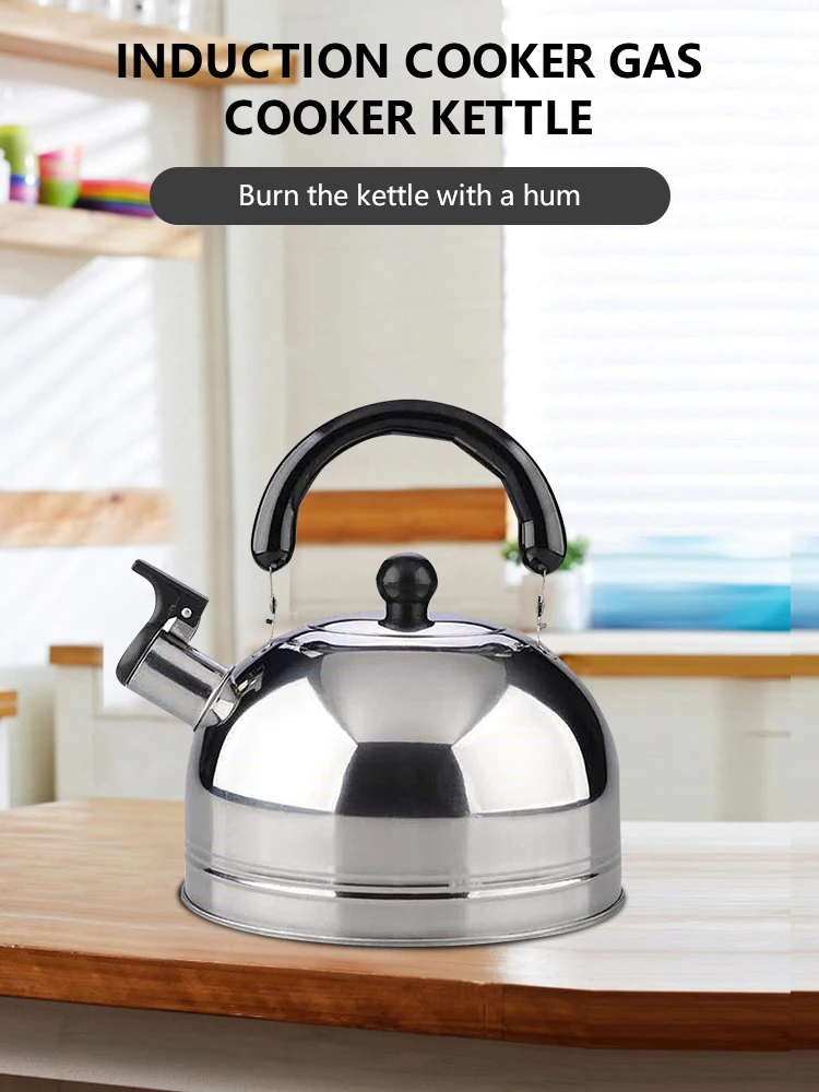 

1PC 2L Kettle Thickened Stainless Steel Sounding Kettle Hemispherical Sounding Pot Induction Cooker Gas Cooker Water Bottle