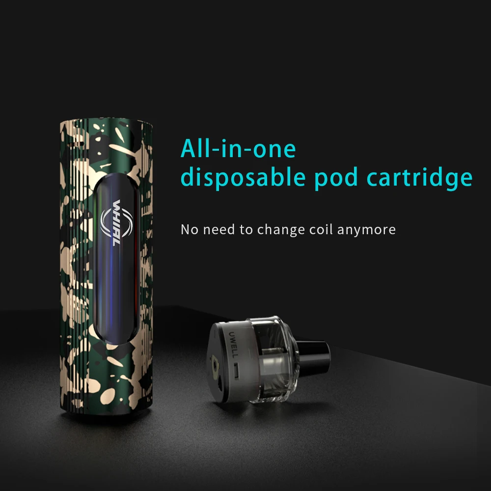 UWELL WHIRL T1 Pod Mod Kit 3 мл 16 Вт 1300 мАч встроенный аккумулятор Type C Быстрая Зарядка System
