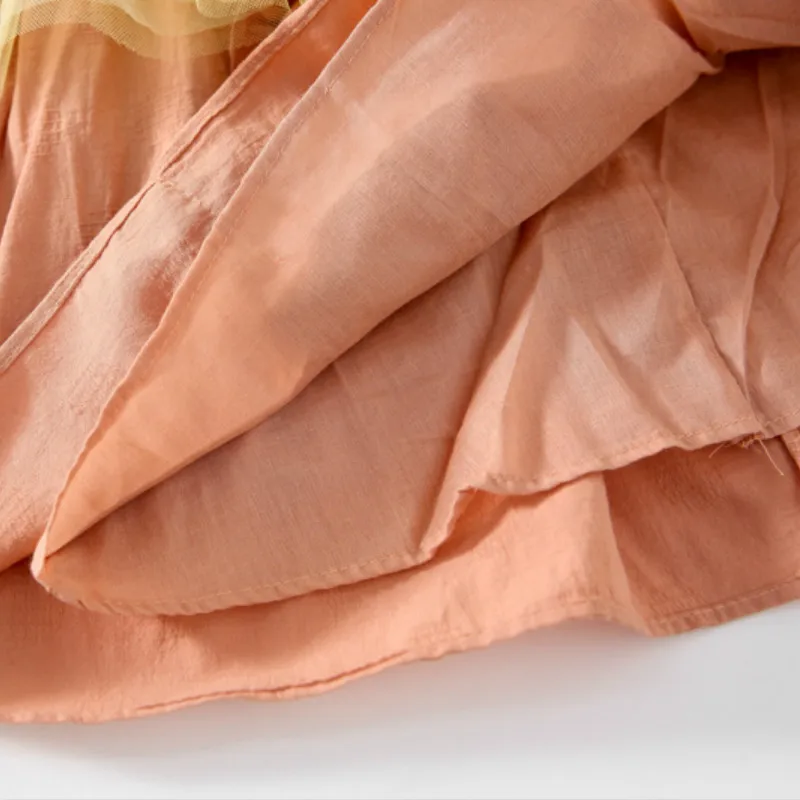 

Baby Girl Sweet Princess Dress 2021 New Children Korean Style Fashionable Ruffled Clothing Fashion, #9358