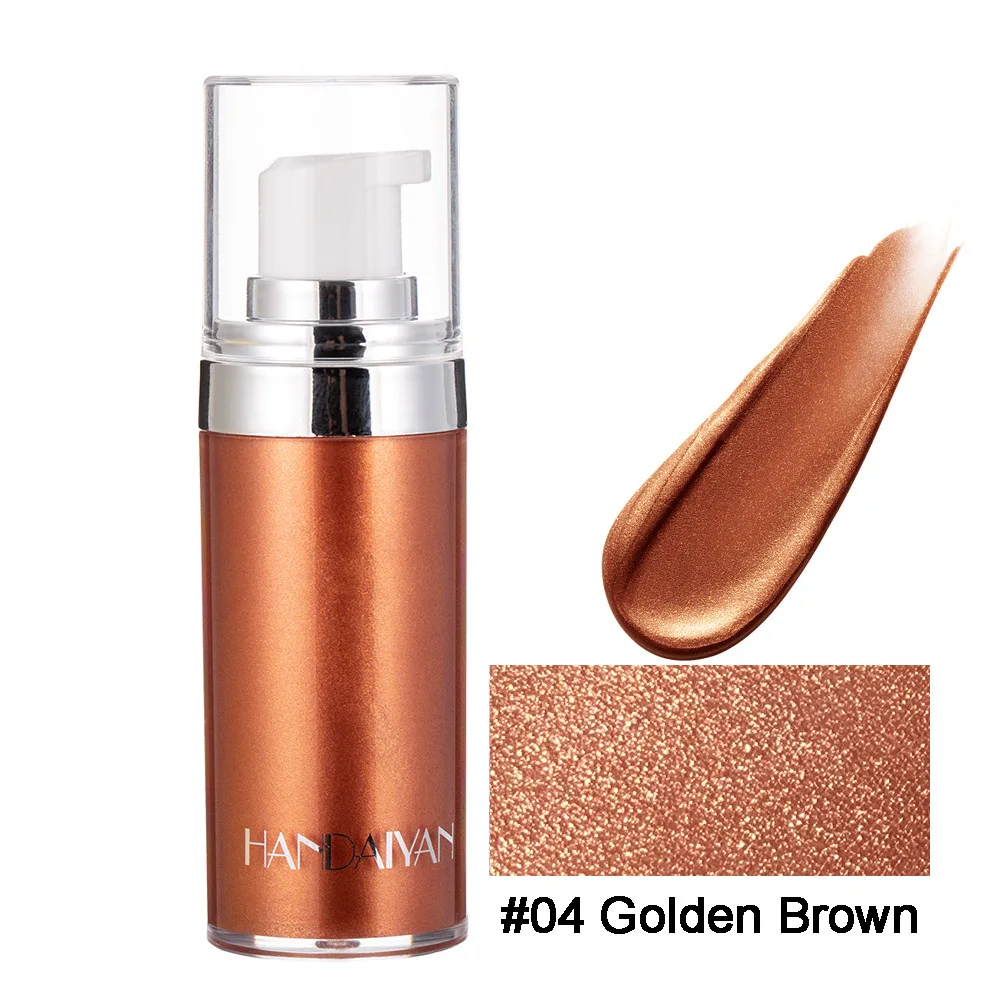 HANDAIYAN 4Colors Shimmer Body Luminizer Bronzer Highlighter Liquid Setting Spray Brighten Glow Pearl White Highlight Makeup |