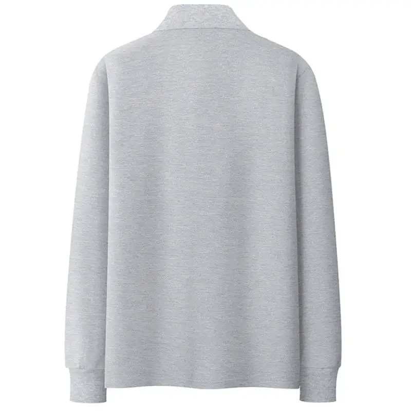 Рубашка-поло мужская с длинными рукавами 100% хлопок Повседневная модная одежда