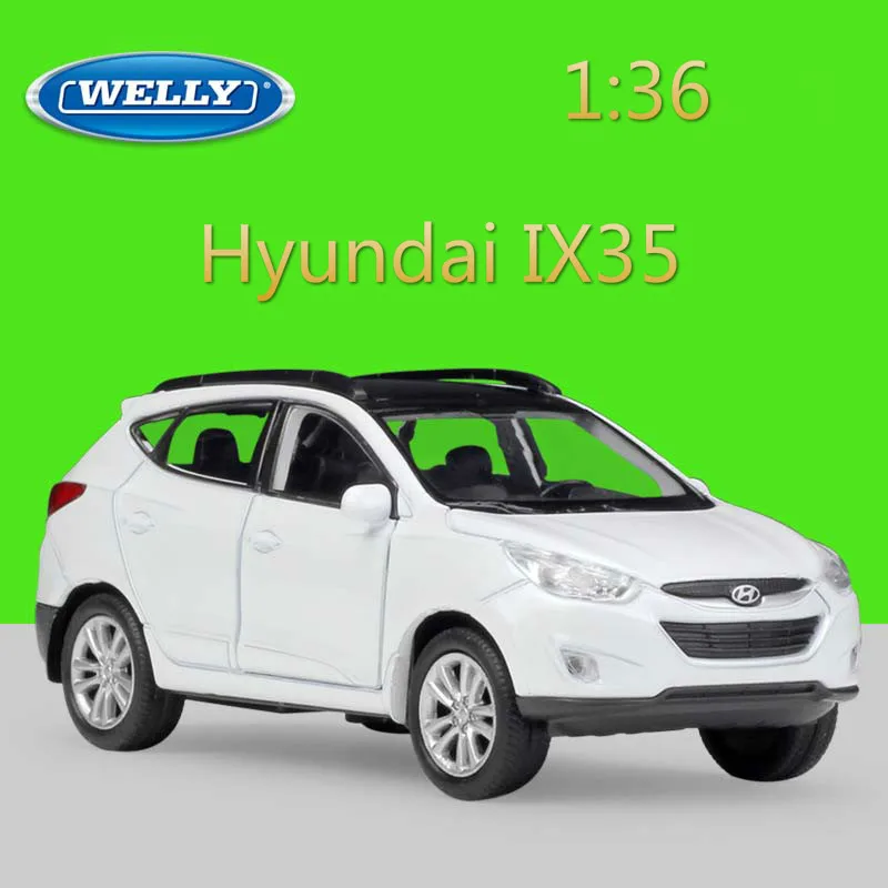 

Welly 1:36 литая модель внедорожника Tucson IX35, спортивный автомобиль с высокой симуляцией, металлическая модель автомобиля из сплава