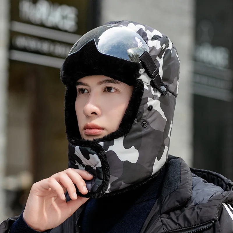 Осенне-зимние камуфляжные теплые шапки шарф для мужчин и женщин ветрозащитные